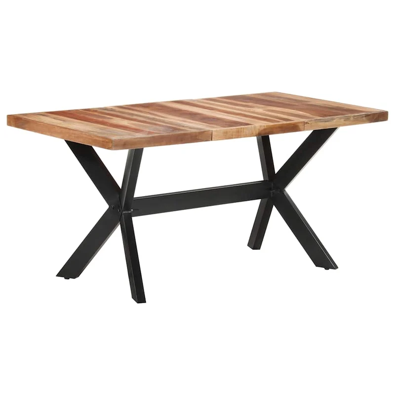 321547 vidaXL Dining Table 160x80x75 cm Solid Wood with Honey Finish