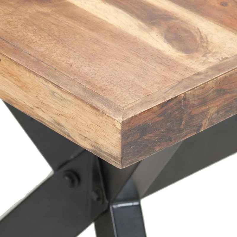 321547 vidaXL Dining Table 160x80x75 cm Solid Wood with Honey Finish