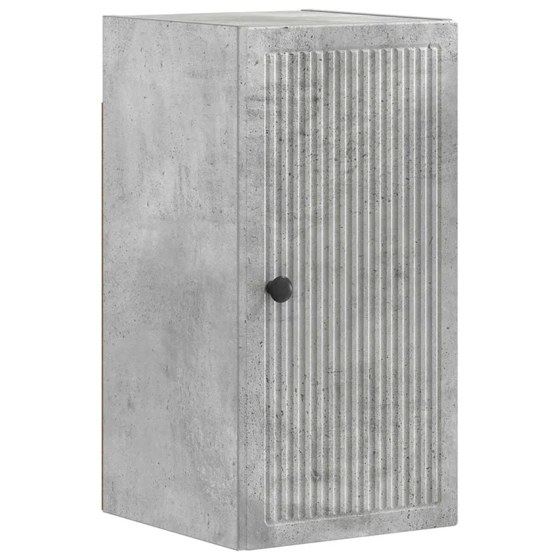 4 Piece Bathroom Cabinet Set EDE Concrete Grey Engineered Wood