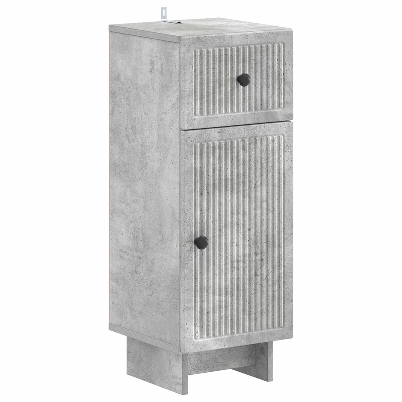 4 Piece Bathroom Cabinet Set EDE Concrete Grey Engineered Wood