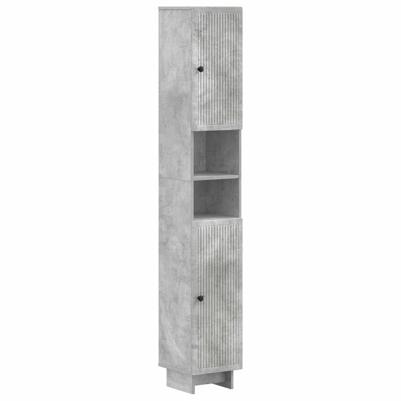 4 Piece Bathroom Cabinet Set EDE Concrete Grey Engineered Wood