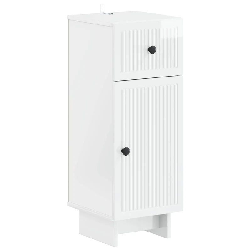 4 Piece Bathroom Cabinet Set EDE High Gloss White