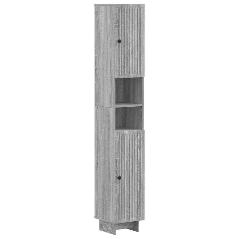 4 Piece Bathroom Cabinet Set EDE Grey Sonoma Engineered Wood