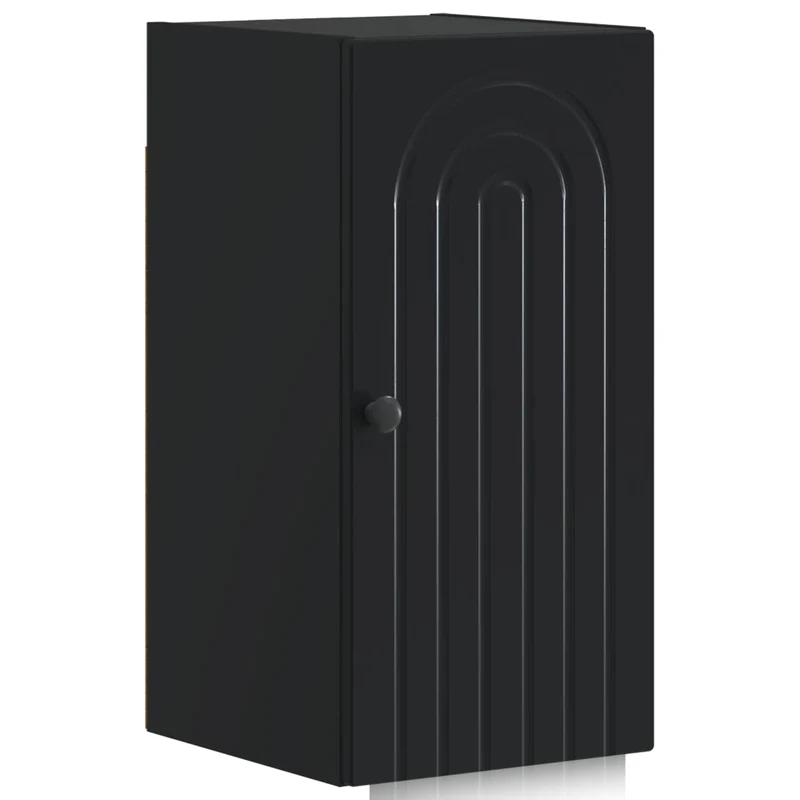 4 Piece Bathroom Cabinet Set ALKMAAR Black Engineered Wood