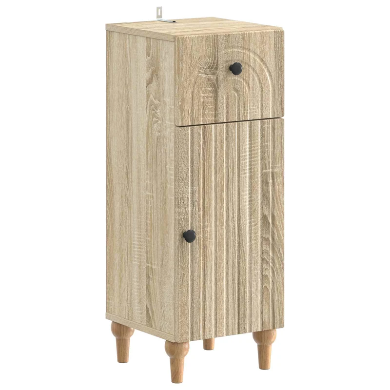 4 Piece Bathroom Cabinet Set ALKMAAR Sonoma Oak Engineered Wood