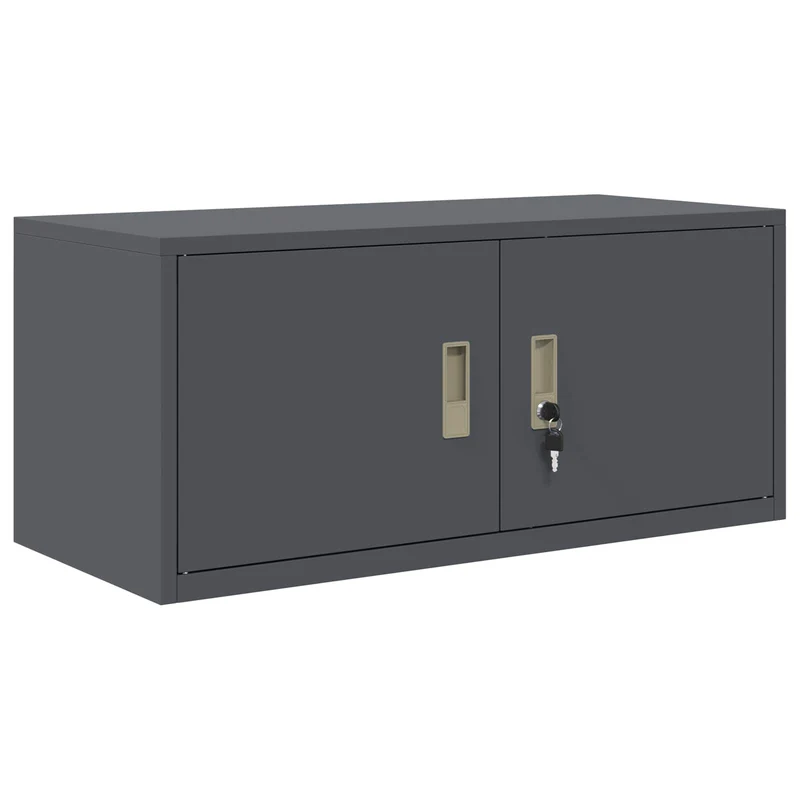 Storage Cabinet 2 pcs Anthracite 90 x 40 x 180 cm Steel