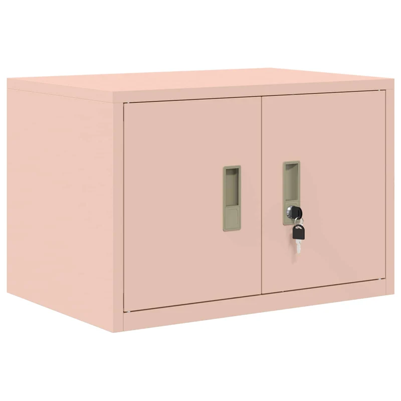 Storage Cabinet 2 pcs Pink 60 x 40 x 220 cm Steel Lockable