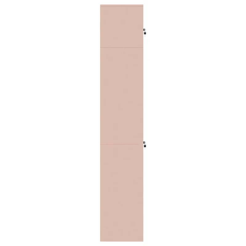 Storage Cabinet 2 pcs Pink 60 x 40 x 220 cm Steel Lockable