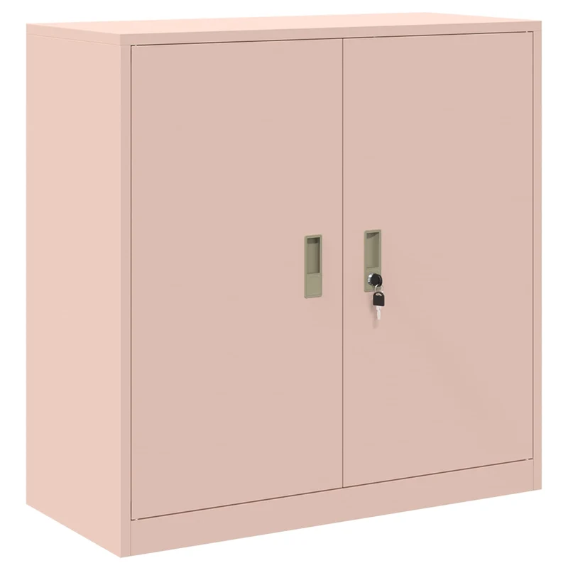 Storage Cabinet 2 pcs Pink 90 x 40 x 160 cm Steel Lockable