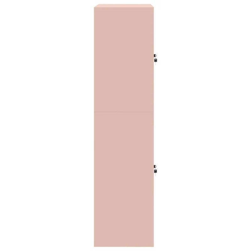 Storage Cabinet 2 pcs Pink 90 x 40 x 160 cm Steel Lockable