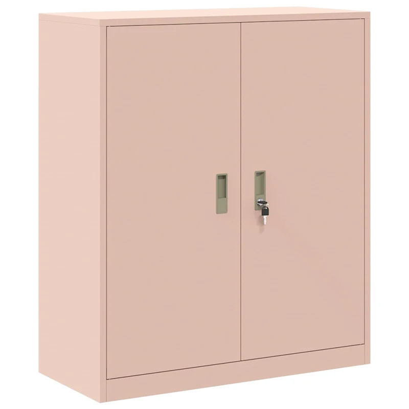 Storage Cabinet 2 pcs Pink 90 x 40 x 175 cm Steel Lockable