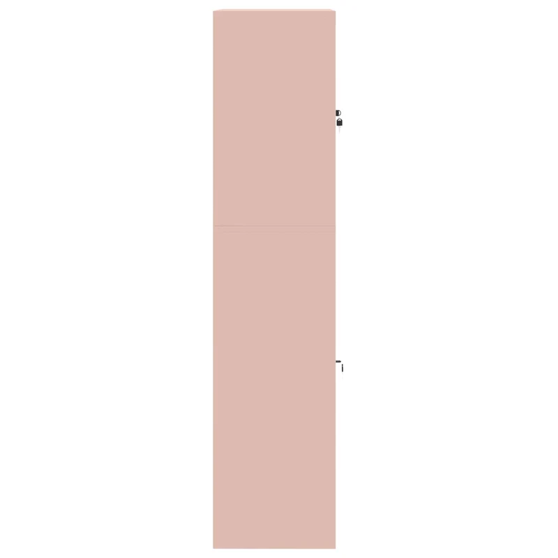 Storage Cabinet 2 pcs Pink 90 x 40 x 175 cm Steel Lockable