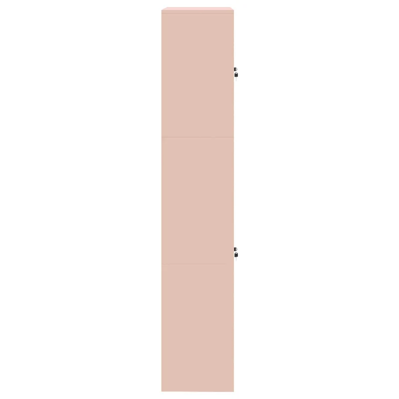 Storage Cabinet 2 pcs Pink 90 x 40 x 210 cm Steel Lockable