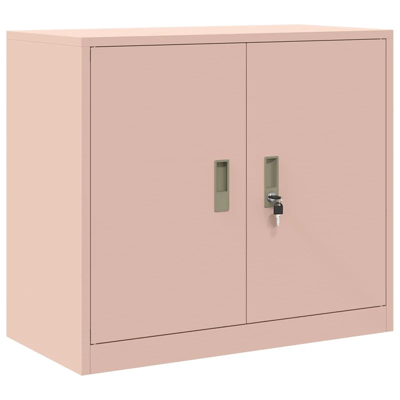 Storage Cabinet 2 pcs Pink 80 x 40 x 175 cm Steel Lockable