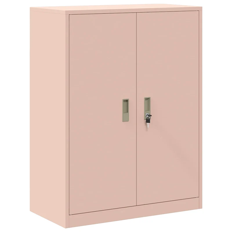 Storage Cabinet 2 pcs Pink 80 x 40 x 175 cm Steel Lockable