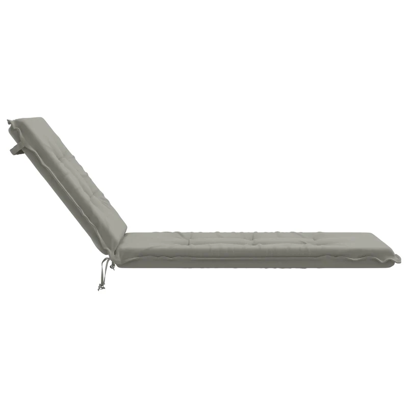 Sunlounger Cushion GEMERT 100% Polyester Grey 190 x 60 x 9 cm
