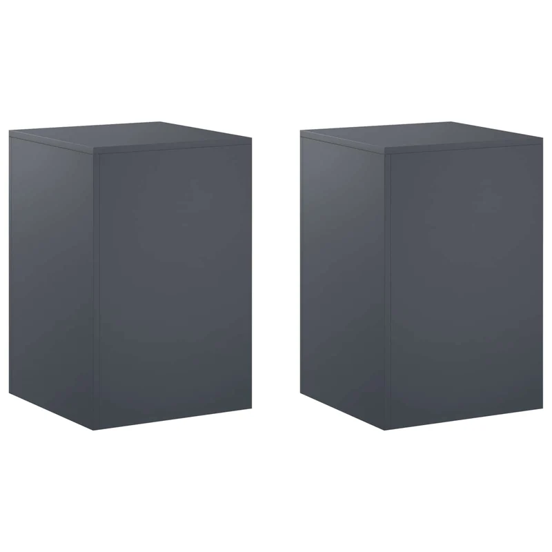 Plant Stand 2 pcs Anthracite 40 x 40 x 60 cm Galvanised Steel