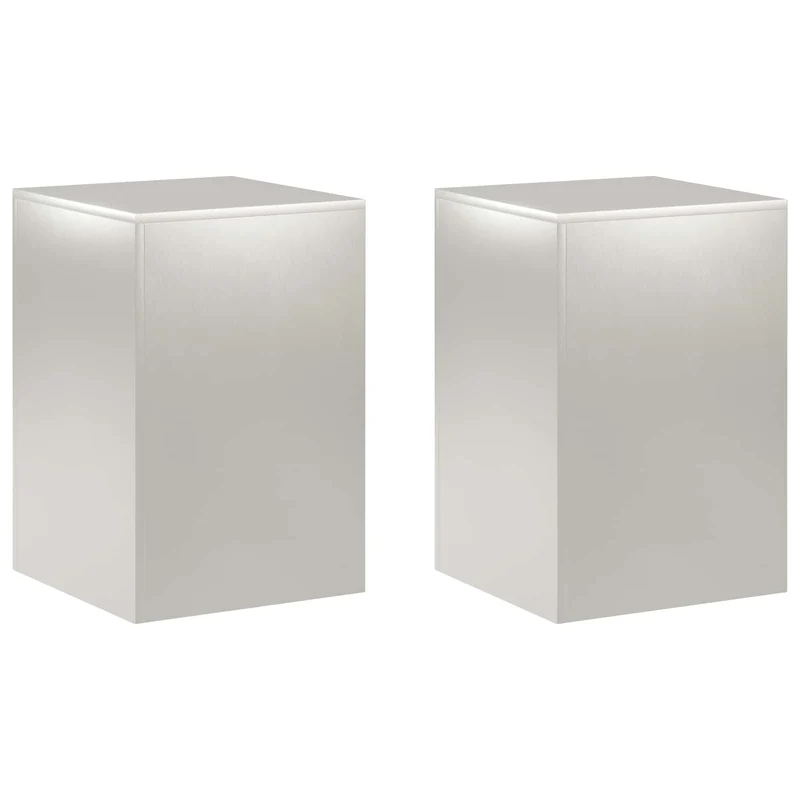 Plant Stand 2 pcs Silver 40 x 40 x 60 cm Steel