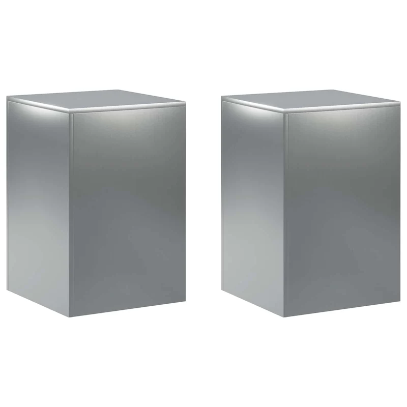 Plant Stand 2 pcs Silver 40 x 40 x 60 cm Stainless Steel