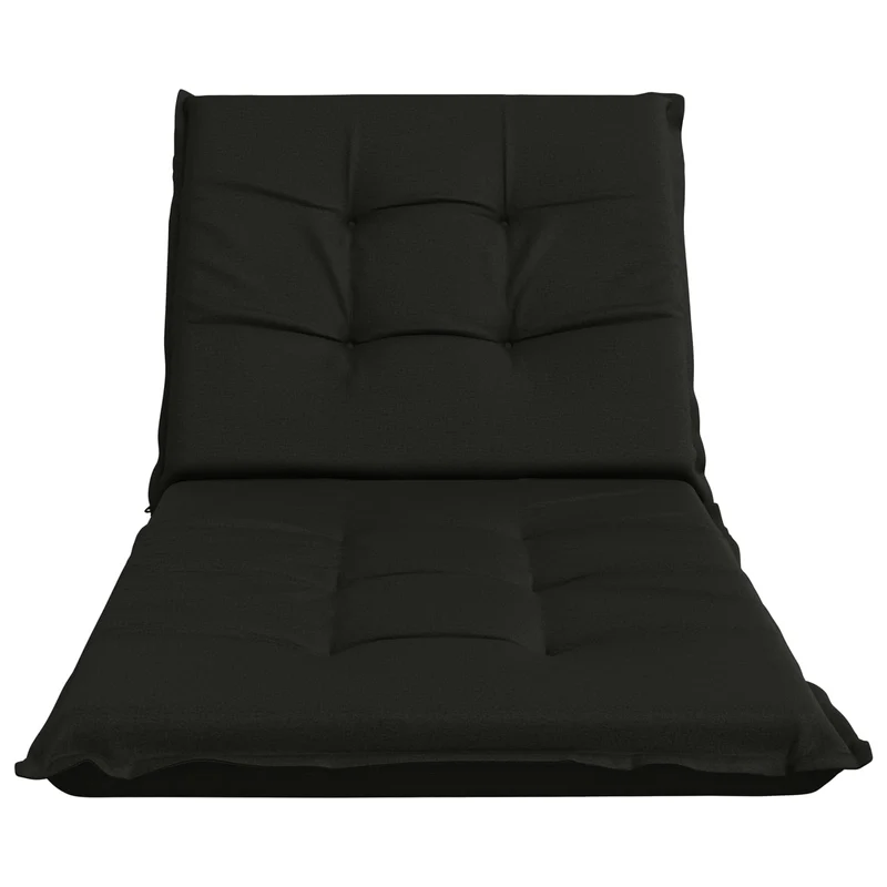 Sunlounger Cushion GEMERT 100% Polyester Black 190 x 70 x 9 cm