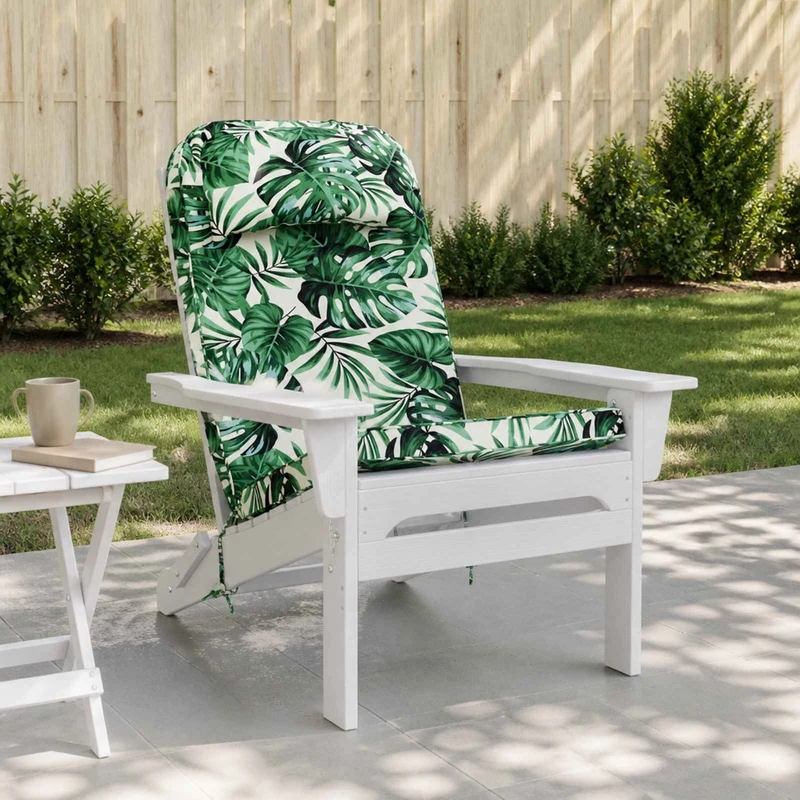 Adirondack Chair Cushion 100% Polyester Leaf Pattern