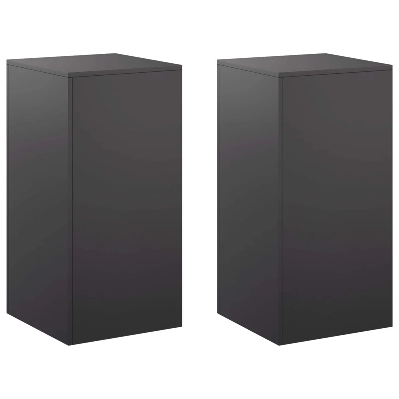 Plant Stand 2 pcs Black 40 x 40 x 80 cm Steel