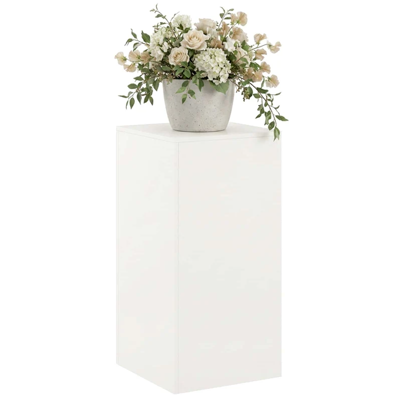 Plant Stand White 40 x 40 x 80 cm Steel