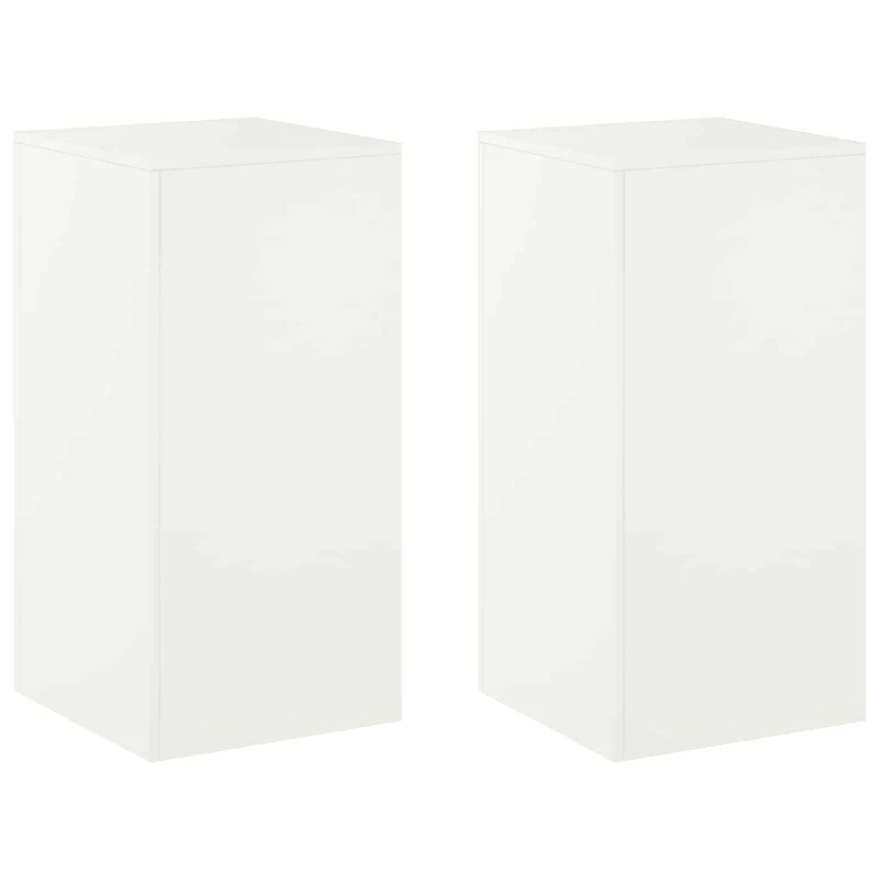 Plant Stand 2 pcs White 40 x 40 x 80 cm Steel