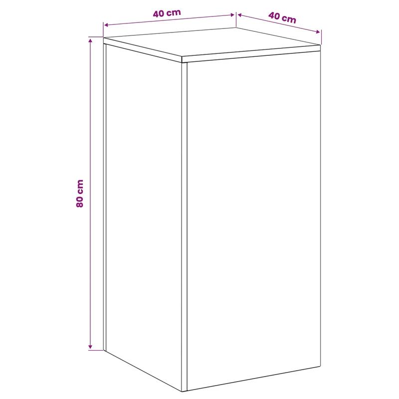 Plant Stand 2 pcs Anthracite 40 x 40 x 80 cm Galvanised Steel