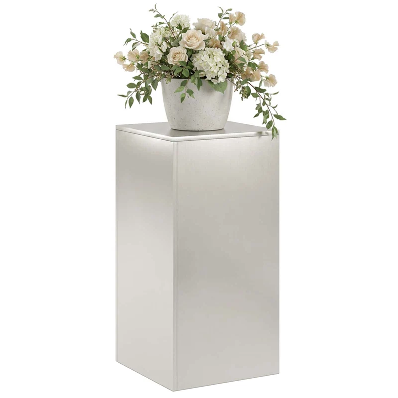 Plant Stand Silver 40 x 40 x 80 cm Steel