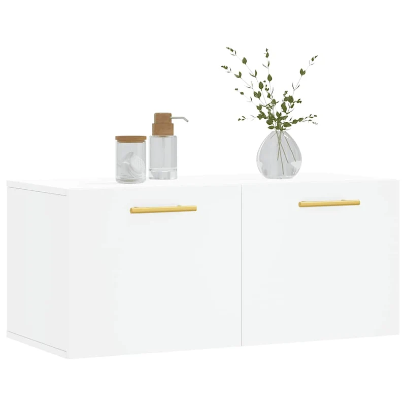 Wall Cabinet White 80x36,5x35 cm Engineered Wood