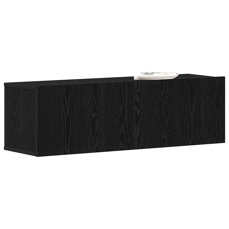 TV Cabinet 100 x 30 x 30 cm Black Oak Engineered Wood