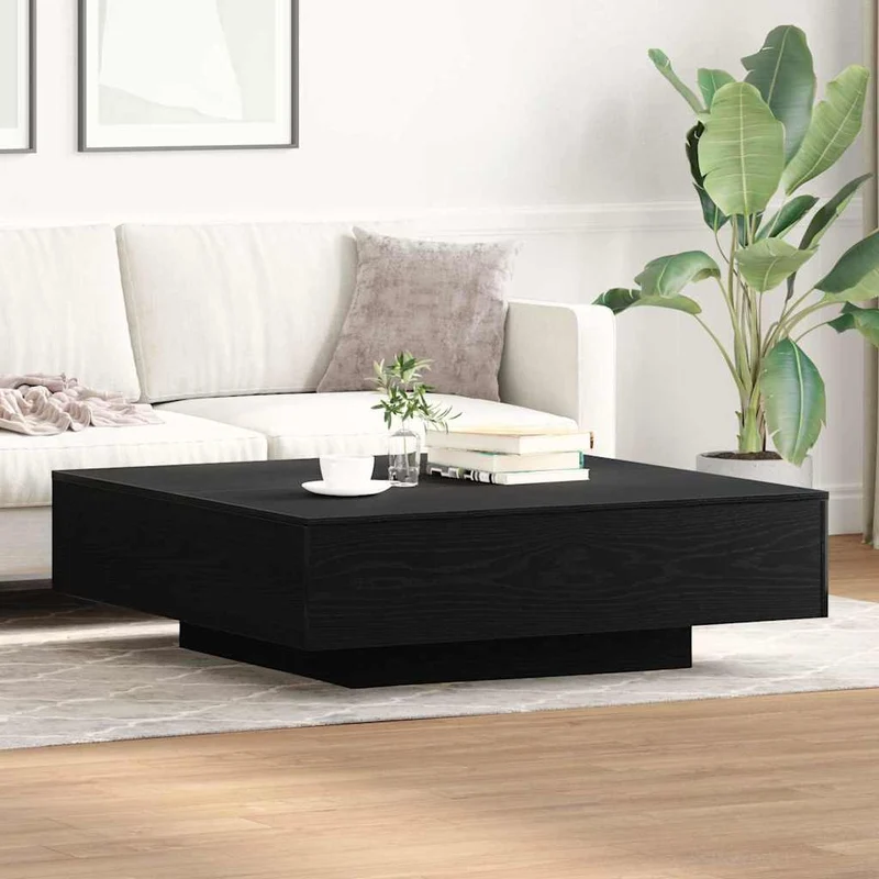 Coffee Table Black Oak 100 x 100 x 31 cm