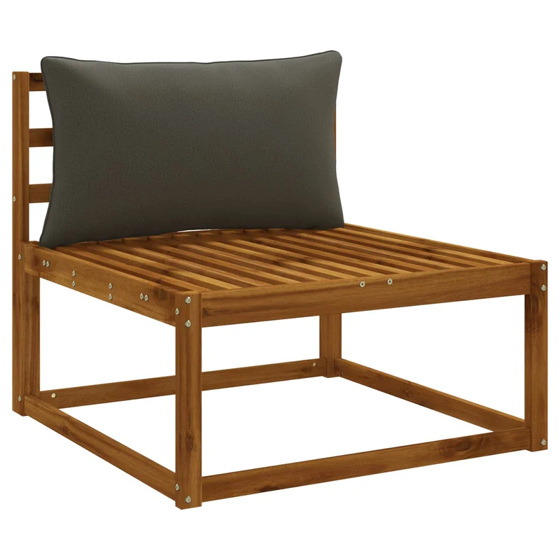 Back Cushion PUTTEN 100% Polyester Anthracite 70 x 40 x 15 cm