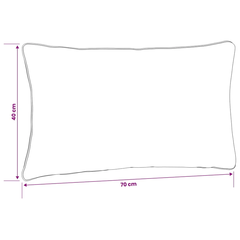 Back Cushion PUTTEN 100% Polyester Anthracite 70 x 40 x 15 cm
