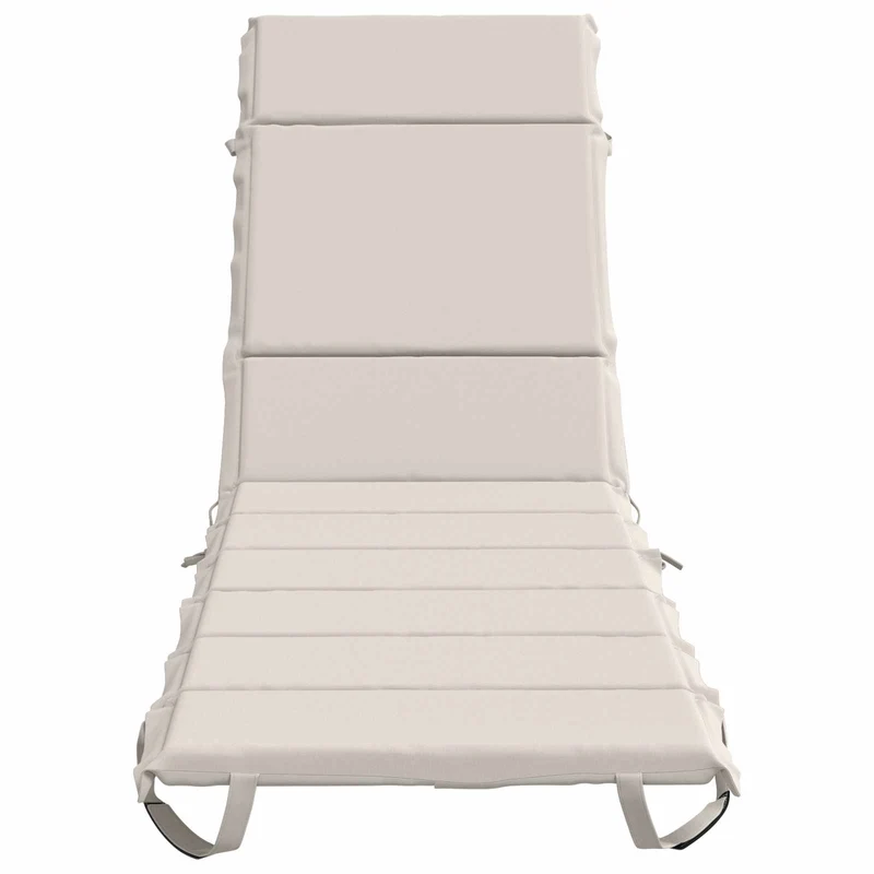 Sunlounger Cushion GEMERT 100% Polyester White 200 x 60 x 3 cm