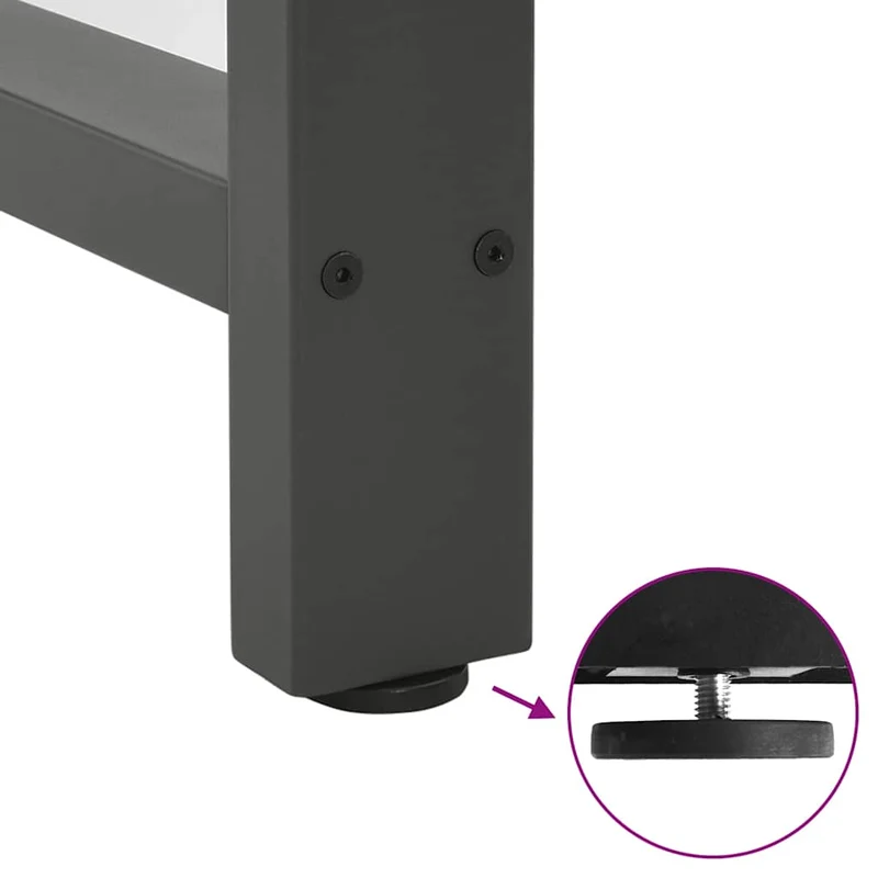 Bar Table Legs Anthracite 2 pcs 60x(100-101) cm Steel