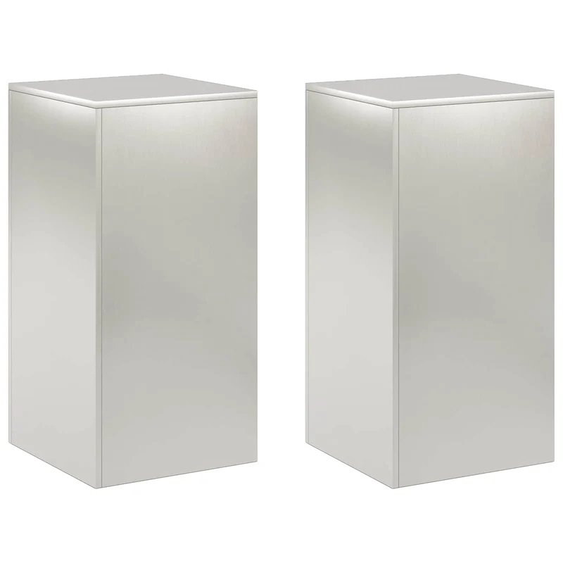 Plant Stand 2 pcs Silver 40 x 40 x 80 cm Steel