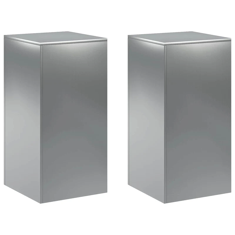 Plant Stand 2 pcs Silver 40 x 40 x 80 cm Stainless Steel