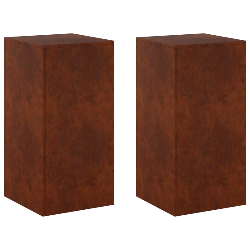 Plant Stand 2 pcs Rusty 40 x 40 x 80 cm Weathering Steel