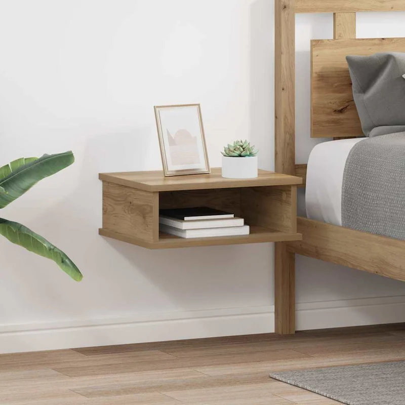 Bedside Table 2 pcs Artisan Oak 40 x 31 x 15 cm Engineered Wood