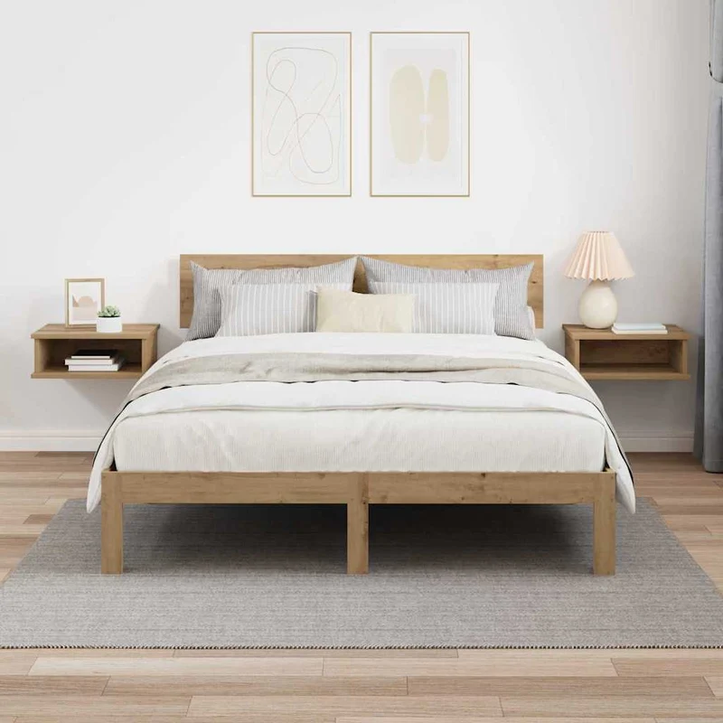 Bedside Table 2 pcs Artisan Oak 40 x 31 x 15 cm Engineered Wood