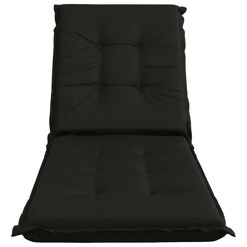 Sunlounger Cushion GEMERT 100% Polyester Black 190 x 50 x 9 cm