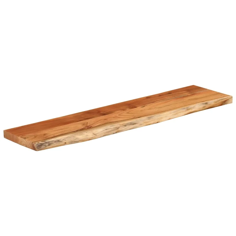 Wall Shelf 80x20x2,5 cm Rectangular Solid Wood Acacia Live Edge