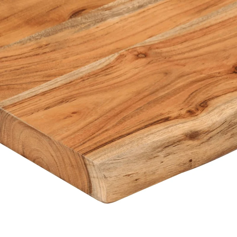 Wall Shelf 120x20x2.5cm Rectangular Solid Wood Acacia Live Edge