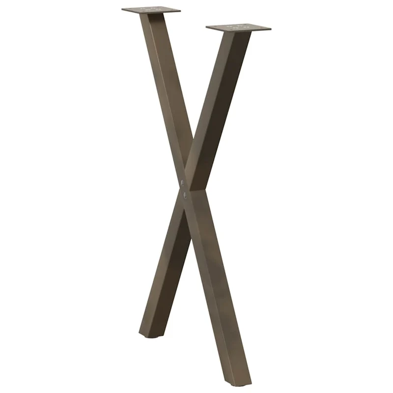 Dining Table Legs X-Shaped 2 pcs Natural Steel 50x(72-73) cm Steel