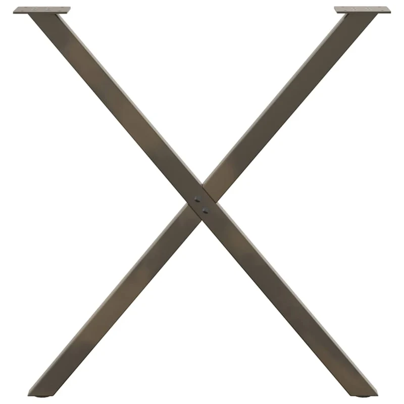 Dining Table Legs X-Shaped 2 pcs Natural Steel 70x(72-73) cm