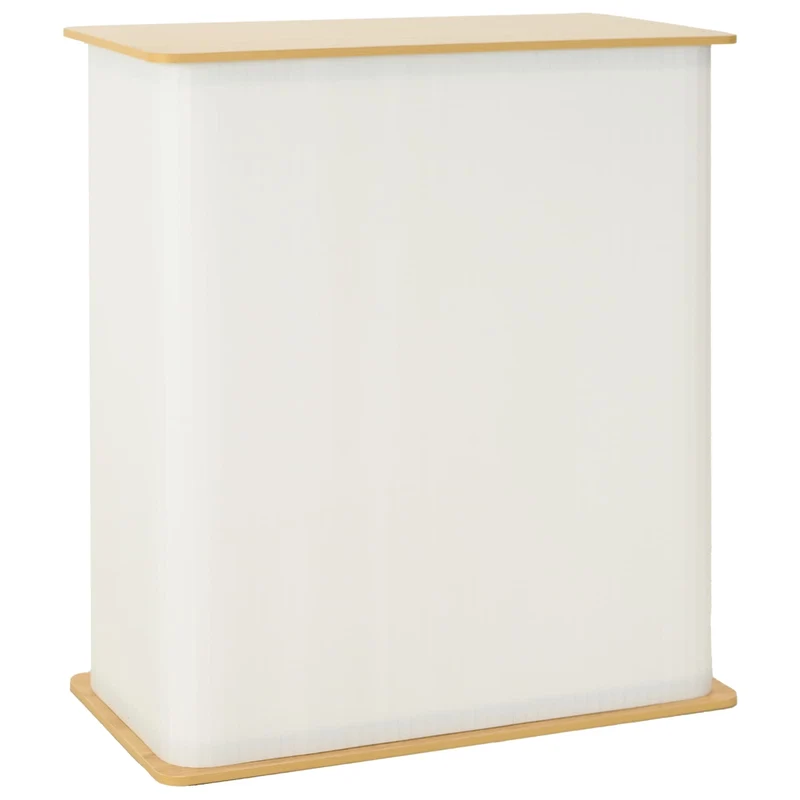 Trade Show Counter Light Brown and White 80 x 40 x 93 cm