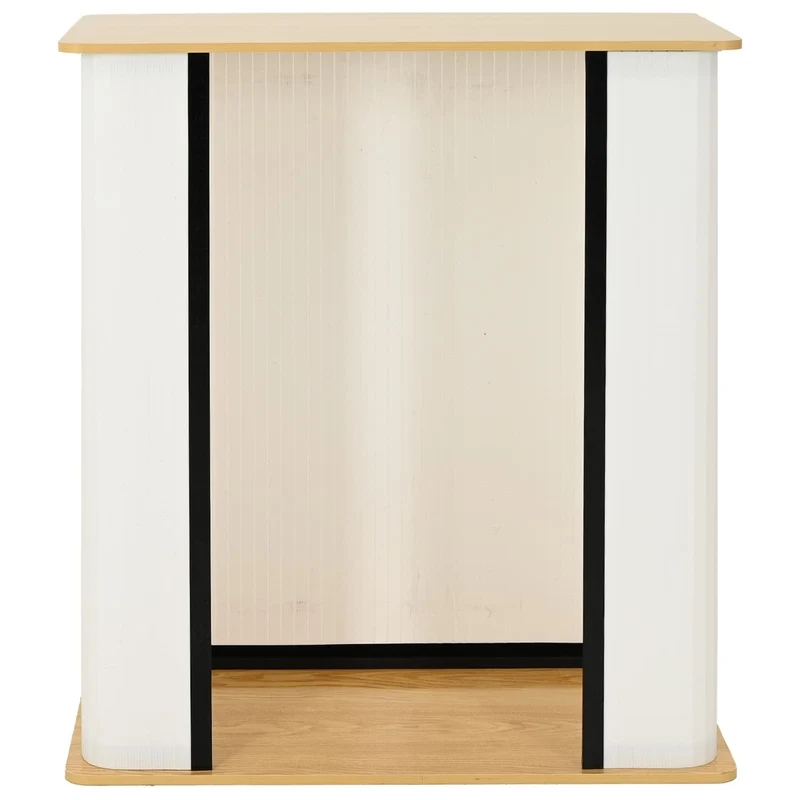 Trade Show Counter Light Brown and White 80 x 40 x 93 cm