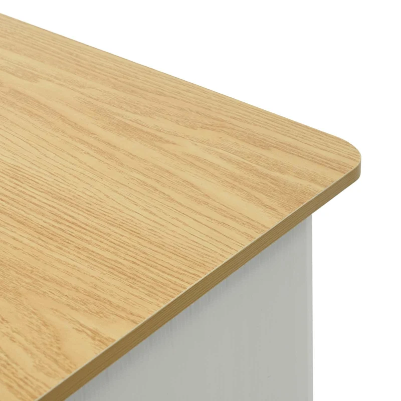 Trade Show Counter Light Brown and White 80 x 40 x 93 cm